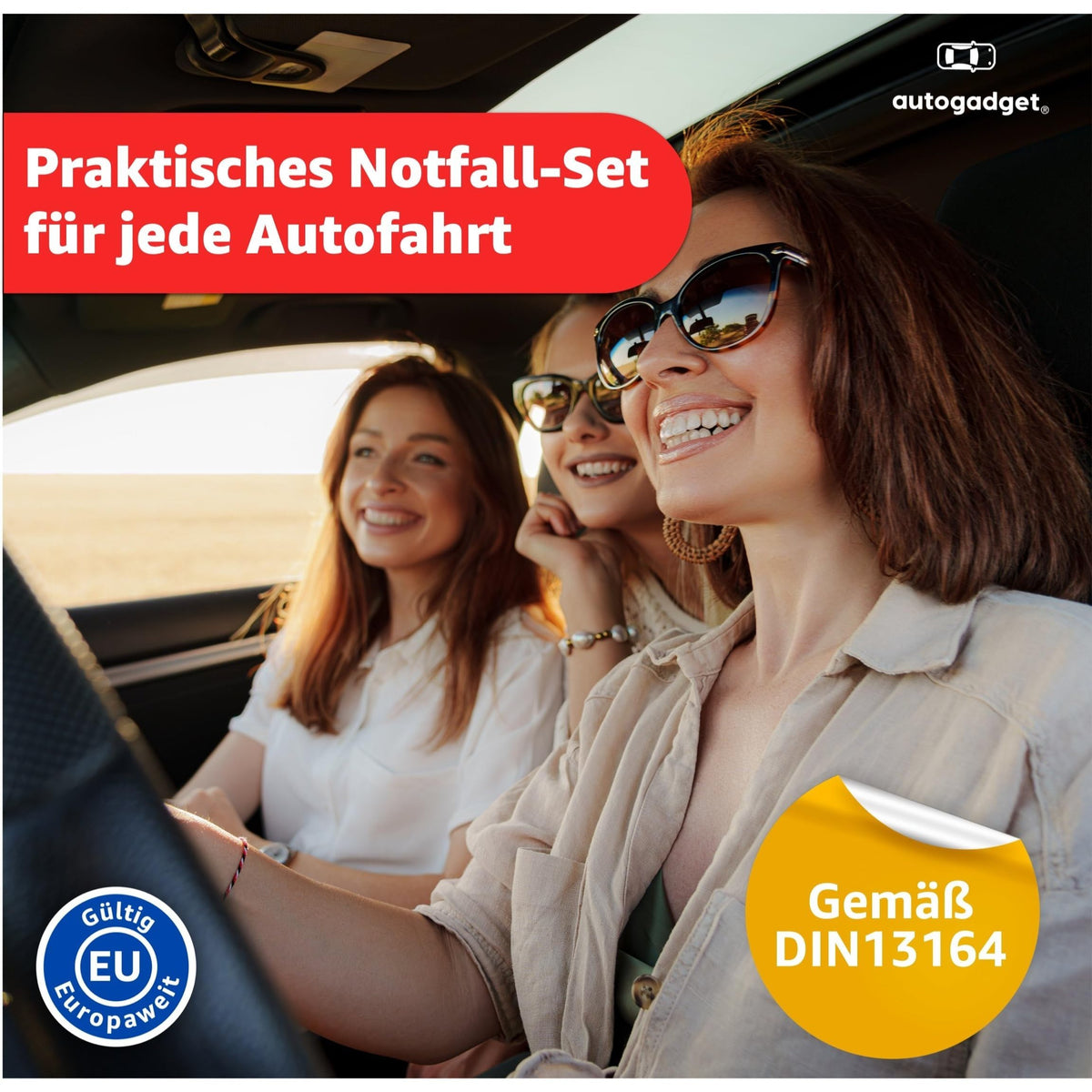 KFZ Verbandkasten Standard 2024 DIN 13164 rot kompakt