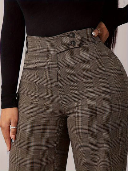 Damen Marlene-Hose Hahnentritt - Seitenansicht