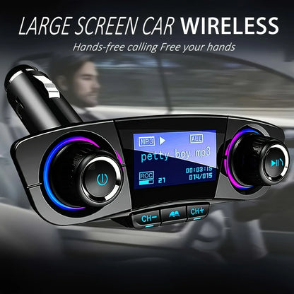 Auto FM Transmitter Bluetooth mit USB Ladegerät - Freisprecheinrichtung & MP3 Player für KFZ - FUXLShop