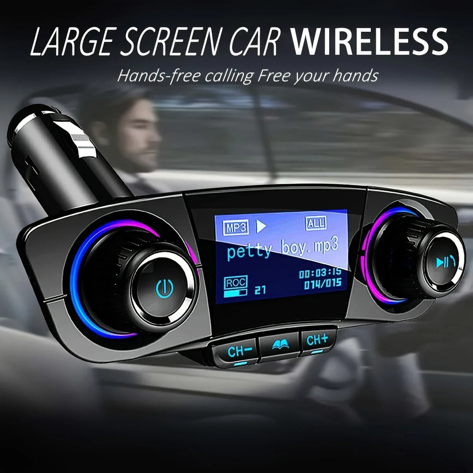 Auto FM Transmitter Bluetooth mit USB Ladegerät - Freisprecheinrichtung & MP3 Player für KFZ - FUXLShop