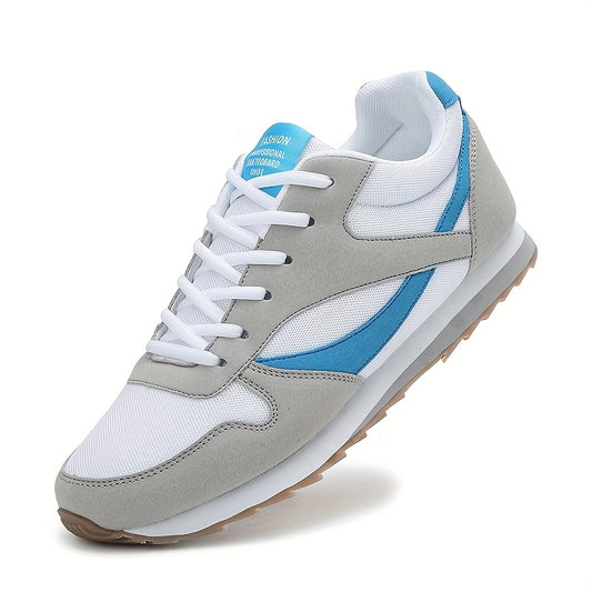 Herren Sneaker – Leicht, strapazierfähig, ganzjährig tragbar – Low-Top mit geometrischem Muster, atmungsaktivem PU/Textil-Obermaterial & Gummisohle für Alltag, Sport & Outdoor