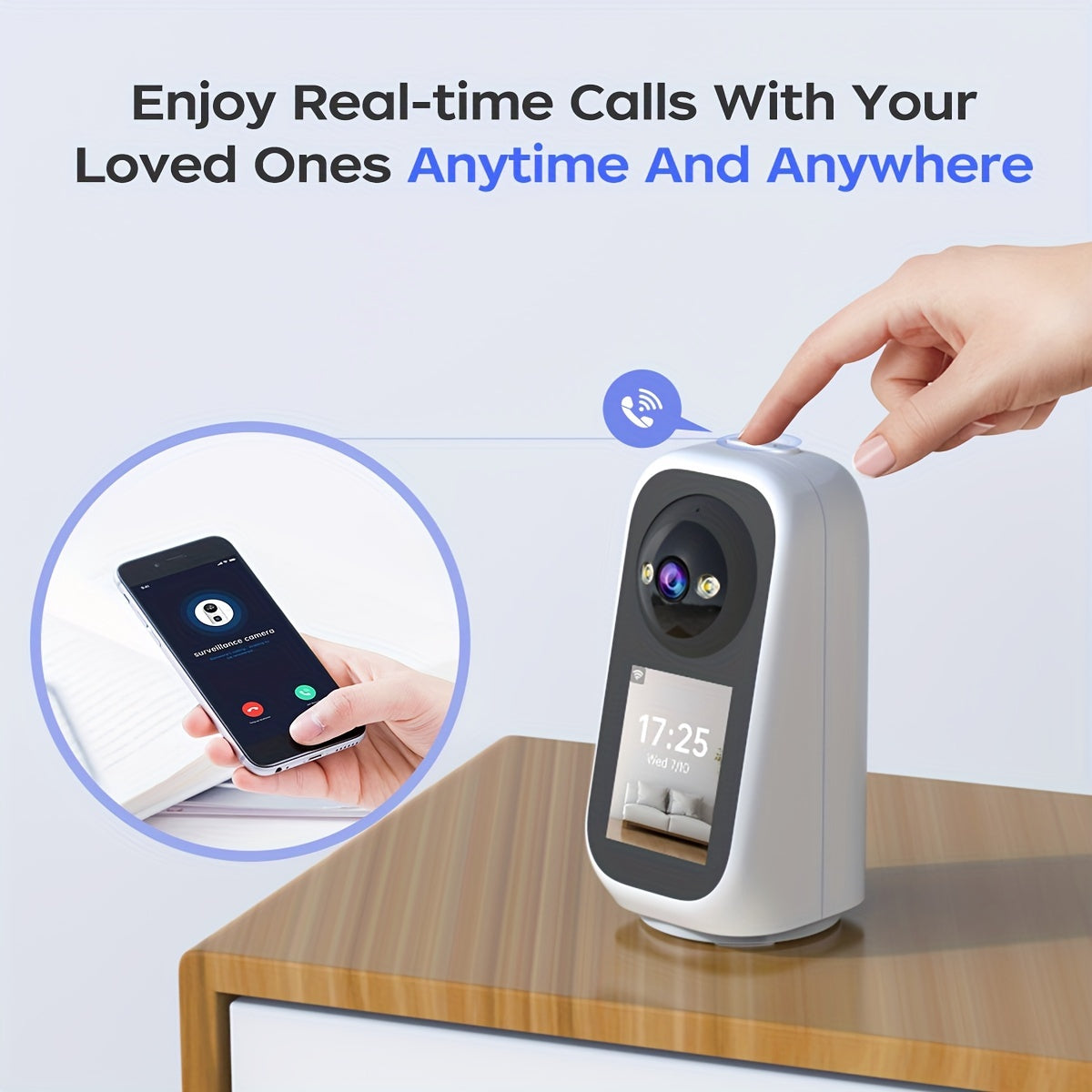 JOOAN Smart Security Camera 5GHz WiFi 1296P HD Night Vision AI Motion Tracking 360° Sichtfeld Zwei-Wege-Talk Sirene Alarm