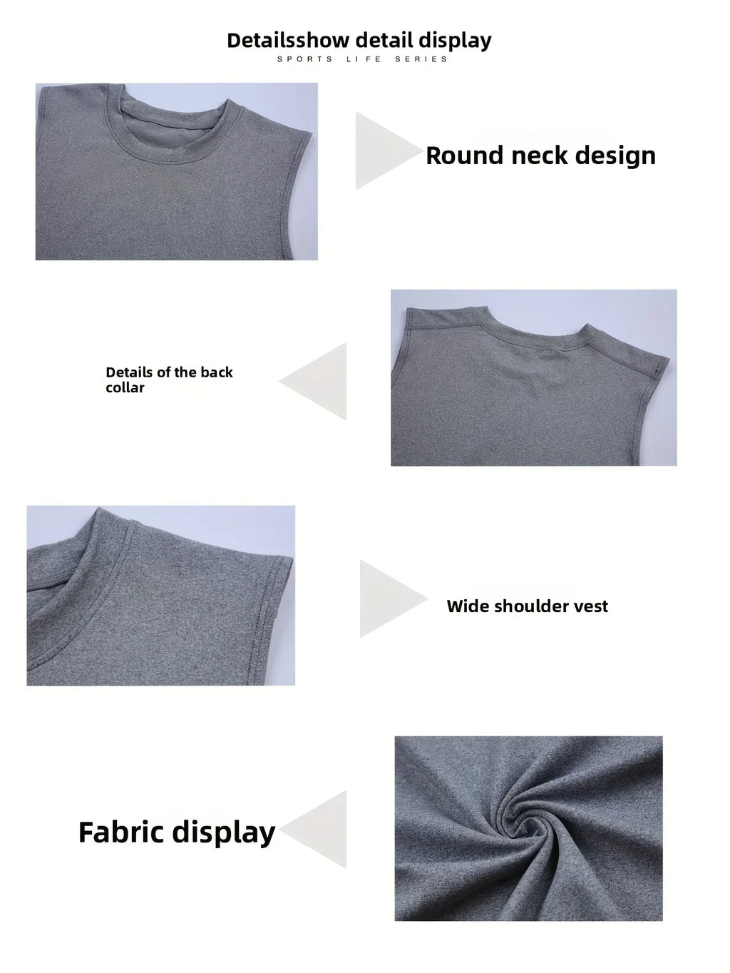 3er-Set Herren Tank Tops – Funktionsshirts, Atmungsaktiv & Schnelltrocknend