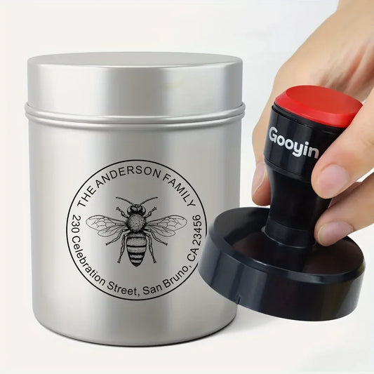 Personalisierter Stempel Selbstfärbend - Custom Logo Business Stempel mit eigenem Design für Verpackung, Imkerei & Kleinunternehmen - FUXLShop