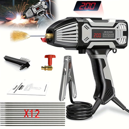 200A Tragbares ARC Hand-Schweißgerät mit LCD-Digitalanzeige, IGBT-Inverter, ideal für Heimprojekte