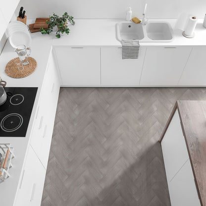 Vinyl Bodenbelag Selbstklebend 50 Stück - Wasserfeste Bodenfliesen Peel & Stick für Küche, Bad & Wohnzimmer