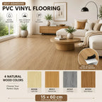 Selbstklebende pvc-vinyl-dielen in light oak mit realistischer holzstruktur 30 stück 15x60 cm online bestellen als geschenkideen