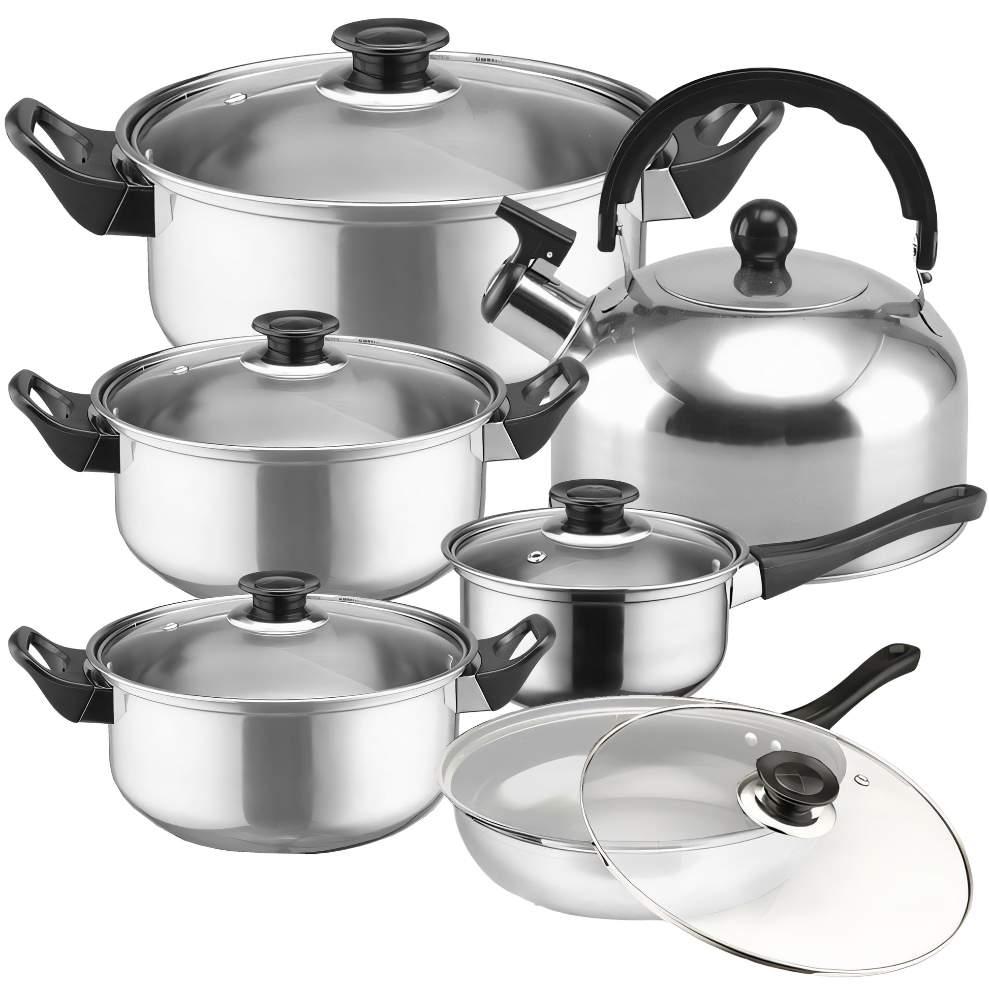 11-teiliges Edelstahl Kochgeschirr-Set Retoo Homesmart"