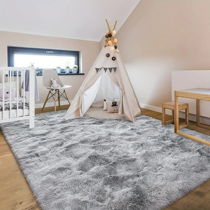 Plüsch Teppich Tie-Dye – Weiche rutschfeste Bettvorleger für Wohnzimmer & Schlafzimmer - FUXLShop