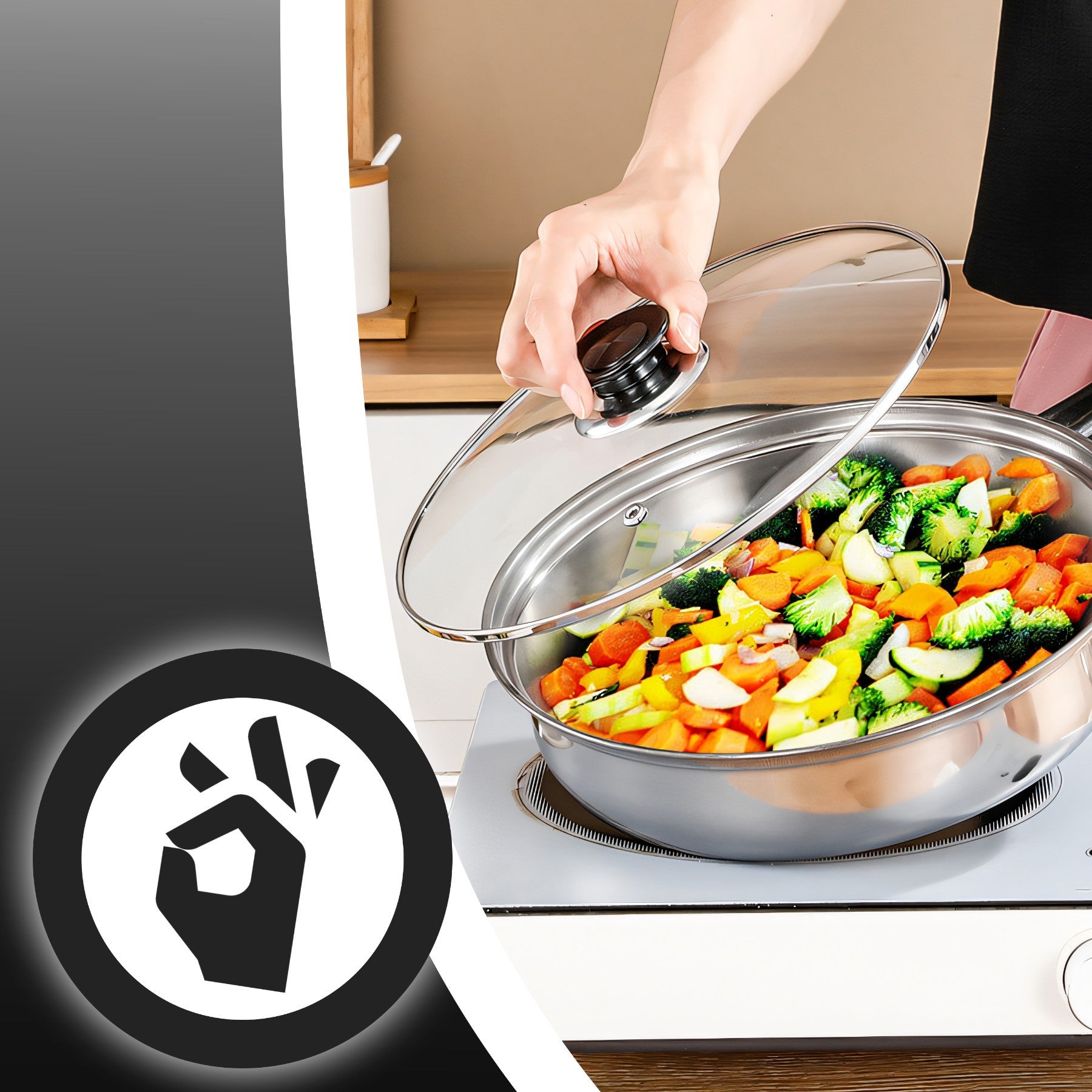 Kochgeschirr-Set mit Töpfen und Pfannen Induktion
