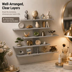 Graues wandregal mit 5 ebenen und modernem minimalistischem design ideal für kleine deko und geschenkideen online bestellen