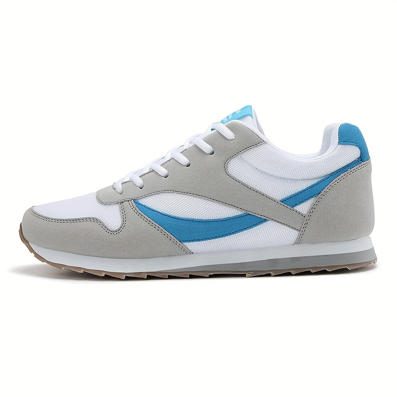 Herren Sneaker – Leicht, strapazierfähig, ganzjährig tragbar – Low-Top mit geometrischem Muster, atmungsaktivem PU/Textil-Obermaterial & Gummisohle für Alltag, Sport & Outdoor