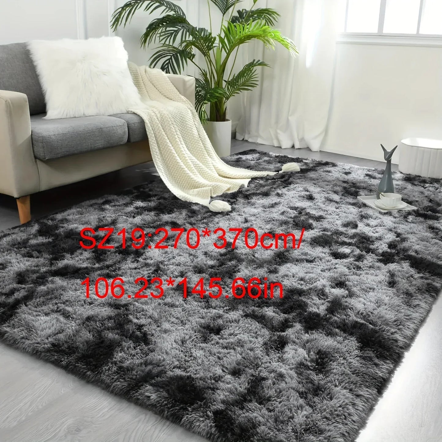 Plüsch Teppich Tie-Dye – Weiche rutschfeste Bettvorleger für Wohnzimmer & Schlafzimmer - FUXLShop