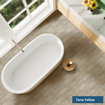 Vinyl Bodenbelag Selbstklebend 50 Stück - Wasserfeste Bodenfliesen Peel & Stick für Küche, Bad & Wohnzimmer