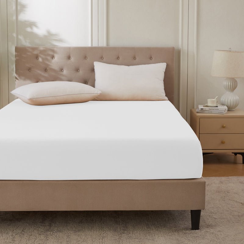 Baumwolle Spannbettlaken – Hochwertig, 130 g/m², 30 cm Steghöhe, Atmungsaktiv & Weich, Pflegeleicht, Ganzjahres-Bettwäsche für Zuhause & Gästezimmer
