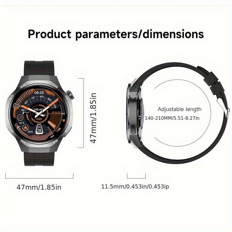 GPS Smartwatch Herren 1.53" HD Display 100+ Sportmodi NFC Bluetooth