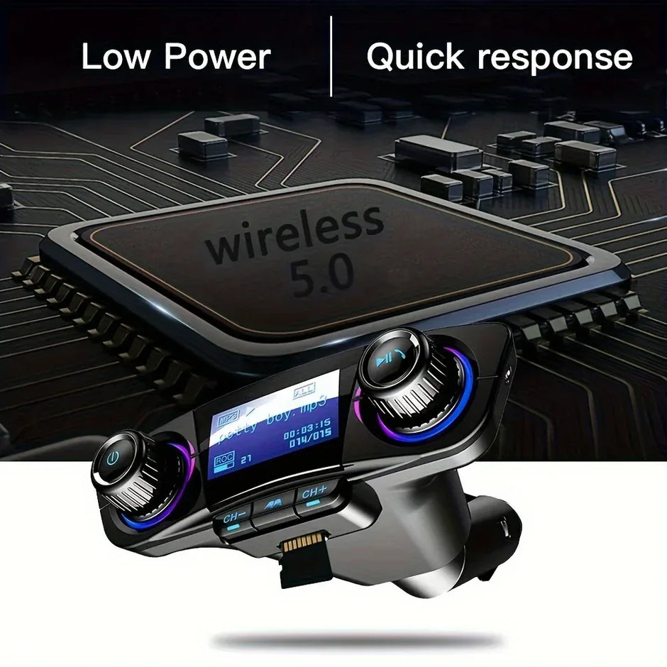 Auto FM Transmitter Bluetooth mit USB Ladegerät - Freisprecheinrichtung & MP3 Player für KFZ - FUXLShop