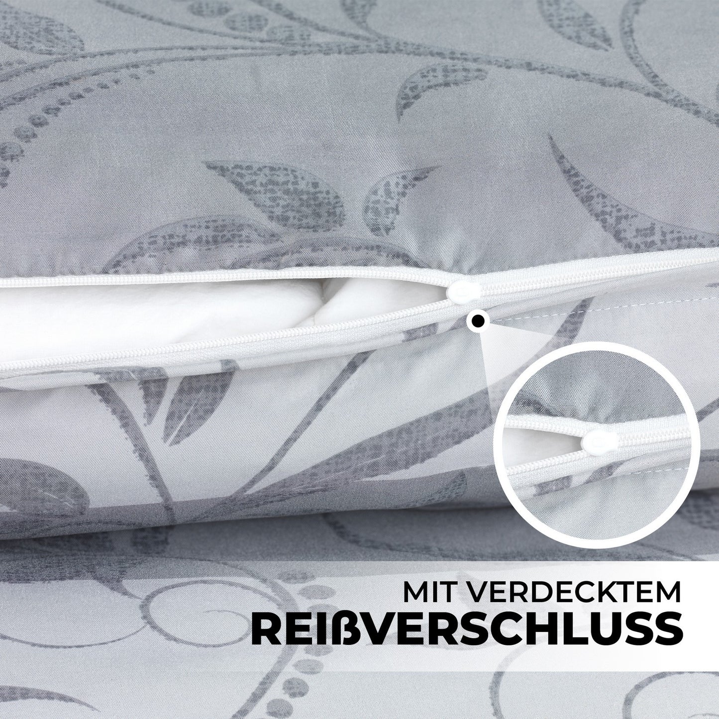 Bettwäsche-Set 135x200 4-teilig – Allergikerfreundlich – Spannbettlaken 135x200 & Kissenbezug 80x80 | Modern & Hochwertig