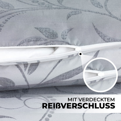 Bettwäsche-Set 135x200 4-teilig – Allergikerfreundlich – Spannbettlaken 135x200 & Kissenbezug 80x80 | Modern & Hochwertig