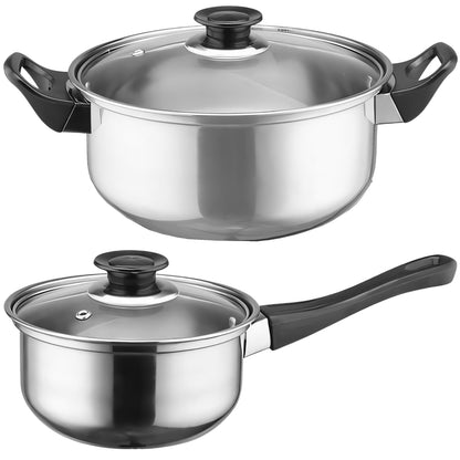 Edelstahl Kochgeschirr-Set komplett