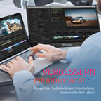 Portabler Monitor 18,5 Zoll – 1080P FHD IPS, 120Hz, USB-C, Dual-Lautsprecher