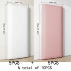 3D Wandpaneele Kunstleder 10er-Pack 23x50 cm – Selbstklebend, gepolstert, für Kopfteil & Wandschutz - FUXLShop