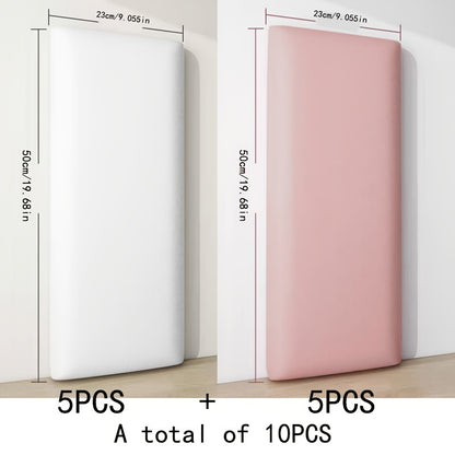 3D Soft Padded Kunstleder Wandpaneel 23x50 cm – selbstklebendes Kopfteil- und Tatami-Schutzpanel
