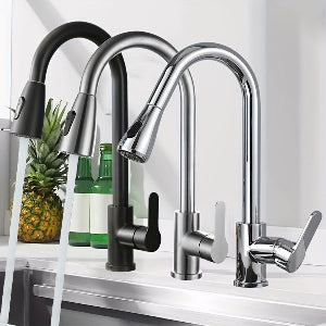 Kitchen Faucet Faucet Kitchen Faucet Single Hand Faucets Kitchen Sink Faucets Kitchen Faucet with Pull-down Nozzle Sink Faucet - FUXLShop