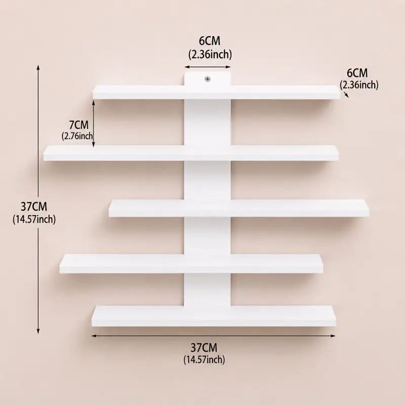 Weißes wandregal mit 5 ebenen und modernem design für kleine deko und geschenkideen online bestellen