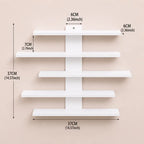 Weißes wandregal mit 5 ebenen und modernem design für kleine deko und geschenkideen online bestellen