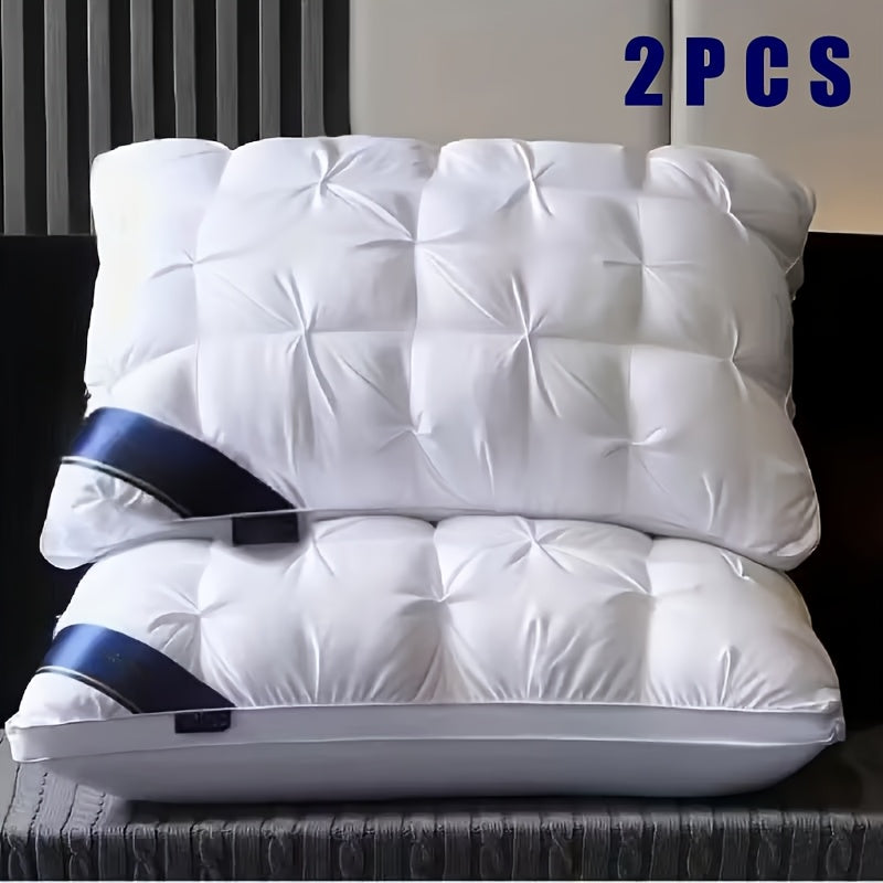 Luxus-Hotelkissen 2er-Set – Tiefenschlaf-Stützkissen aus hochdichtem Polyester