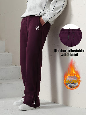 Detailansicht bestickte Winterhose aus Polyester mit leicht elastischem Stoff und geradem Bein