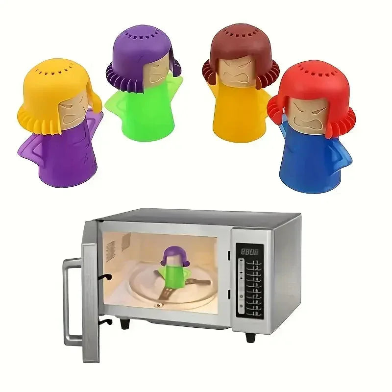 Angry Mom Dampfreiniger Mikrowelle & Backofen - Küchen-Reinigungsbürste mit Kühlschrank-Deodorierer - FUXLShop