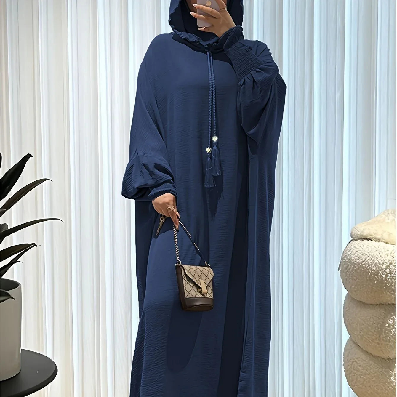 Plus Size Ice-Fiber Hijab Khimar – Faltenfrei, Leicht & Locker | Kapuzen‑Kopftuch für Damen | Frühling Sommer Herbst - FUXLShop