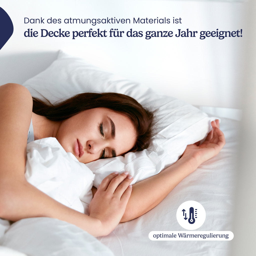 Ganzjahres-Bettdecke Steppdecke – Allergikergeeignet, waschbar 60°C, 135–240 cm
