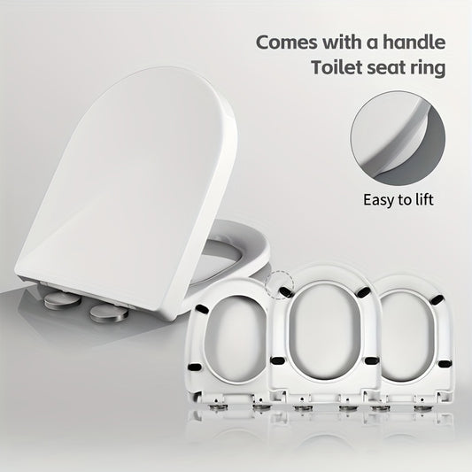 Toilettendeckel- & Tankabdeckung – Ultra-dünnes Design, langlebiges PP, einfache Montage, U-/V-/Quadrat-kompatibel, Komfort für Bad