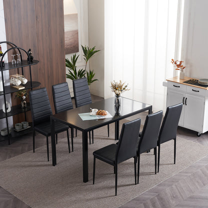 Bonlo Esszimmerstühle 6er-Set – gepolstert mit Metallbeinen, Kunstlederbezug, bis 140 kg belastbar, grau – ideal für Esszimmer, Wohnzimmer & Büro