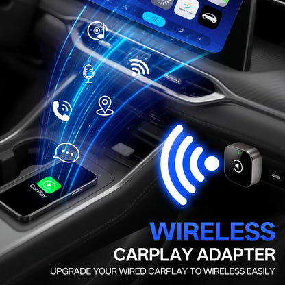 Kabelloser CarPlay & Android Auto Adapter mit USB/USB-C  
Kompakter Plug & Play Auto-Adapter ohne Akku  
2-in-1 Wireless Adapter für iPhone und Android im Fahrzeug  
Auto-Interface mit 0,5 s Latenz und WiFi-Unterstützung
