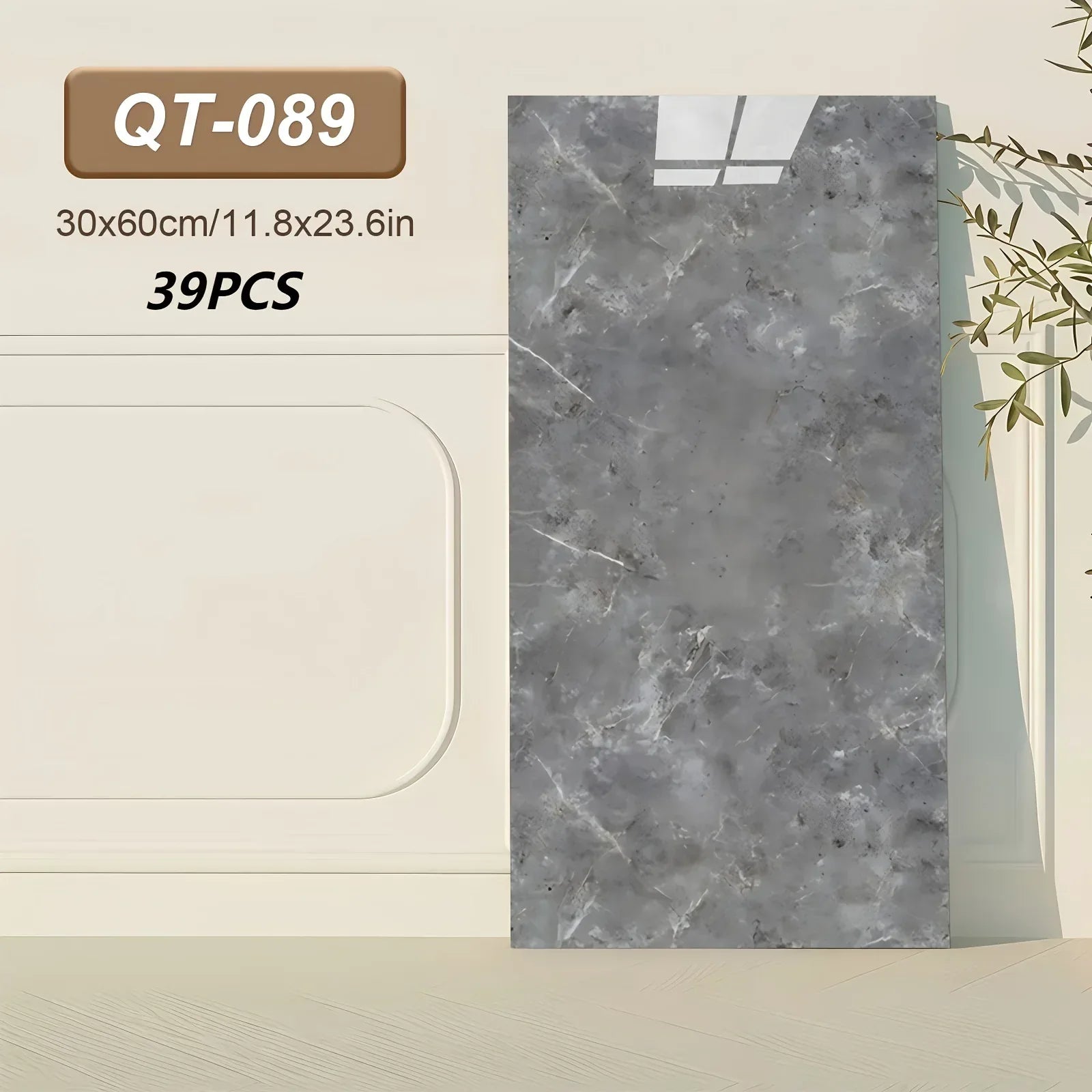 Selbstklebende 3D Marmor-Wandfliesen 60x30cm - Vinyl Fliesenaufkleber für Küche Bad & Wohnzimmer - Abwaschbar (19-99 Stück) - FUXLShop