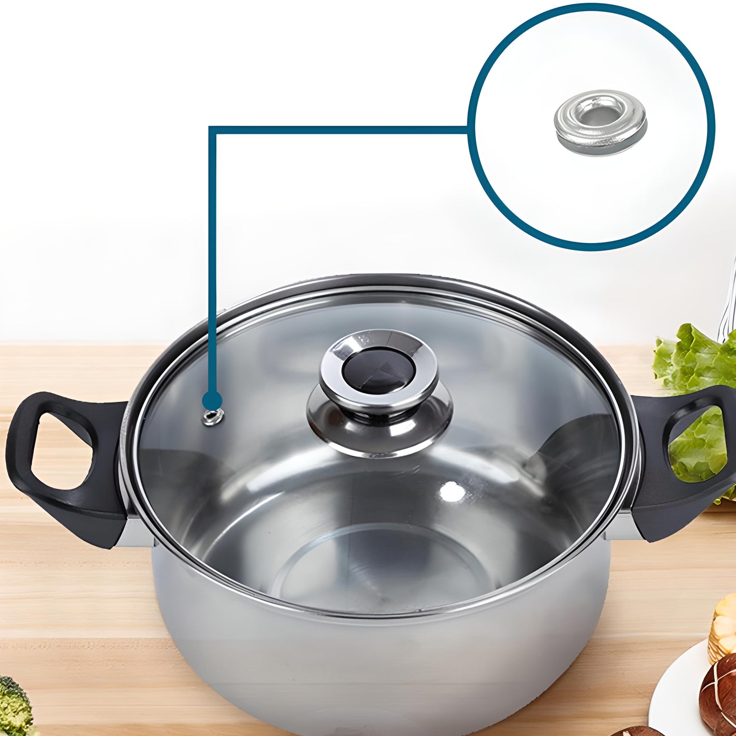 12-teiliges Edelstahl-Topfset mit Pfanne & Glasdeckeln – Für alle Herdarten
