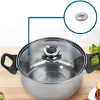 Edelstahl Topfset 12-teilig mit Glasdeckeln - Kochtopfset für alle Herdarten inkl. Induktion - Spülmaschinenfest - FUXLShop