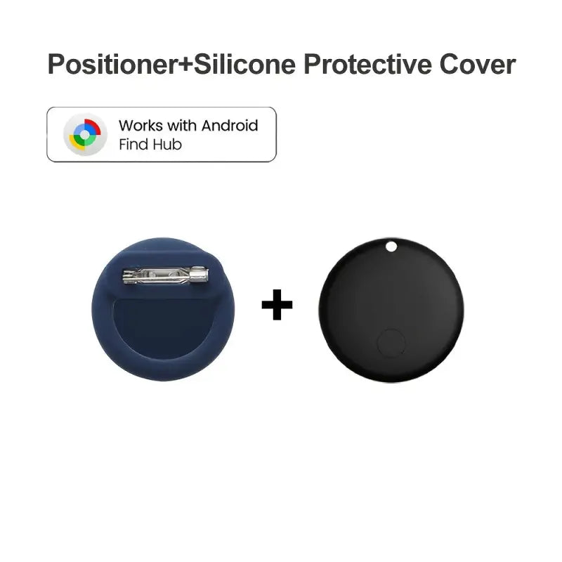 Navyblauer silikon schutzhülle für smart tracker android find hub ortungsgerät rückseite sichtbar