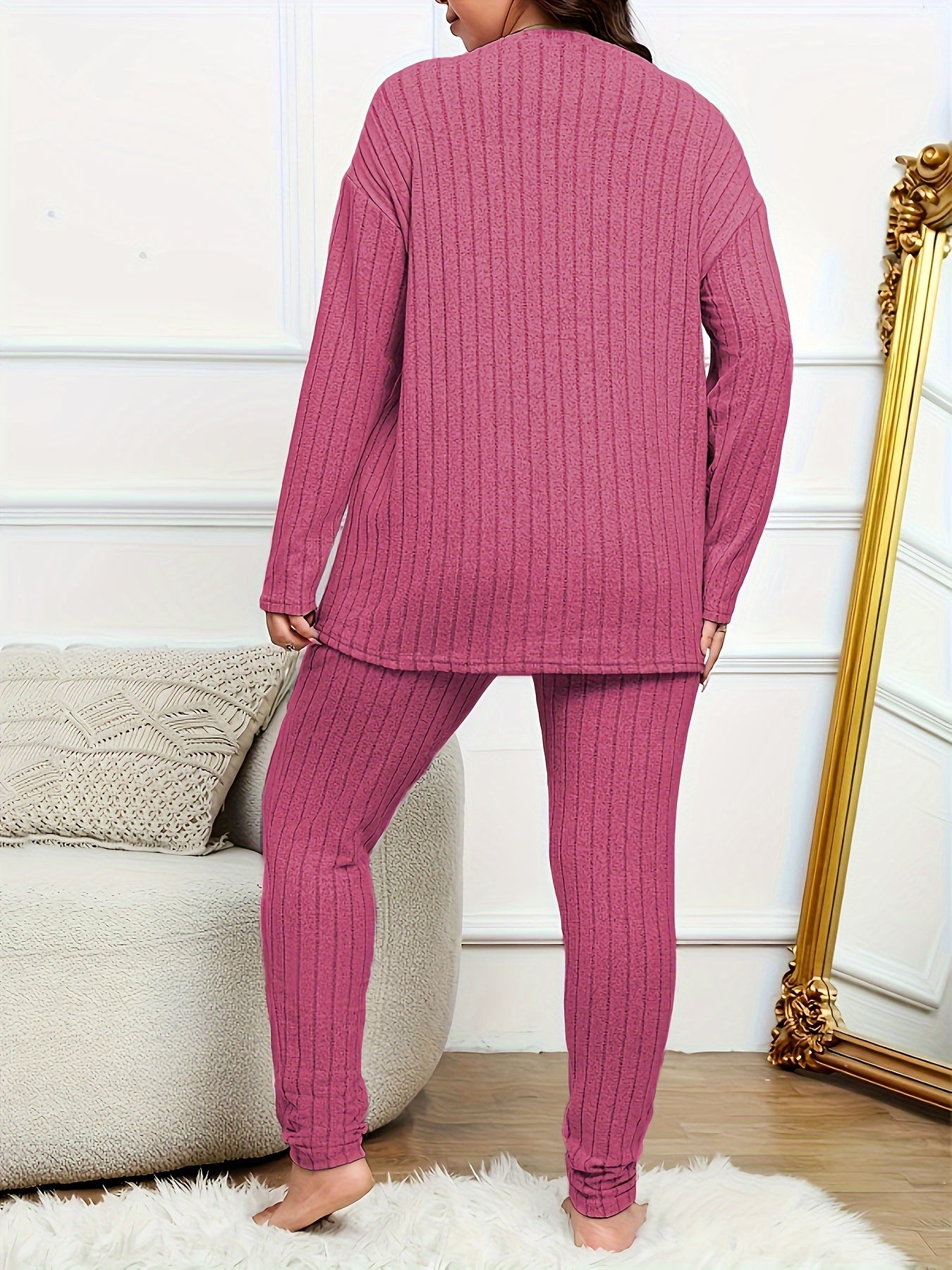 2 Piece Pajamas Set für Damen in Plus Size
