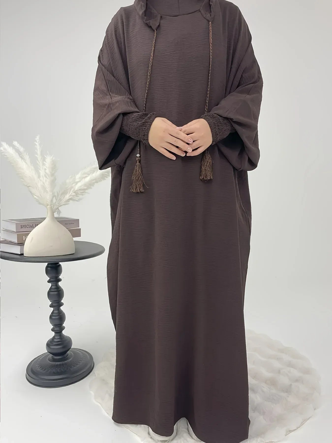 Plus Size Ice-Fiber Hijab Khimar – Faltenfrei, Leicht & Locker | Kapuzen‑Kopftuch für Damen | Frühling Sommer Herbst - FUXLShop