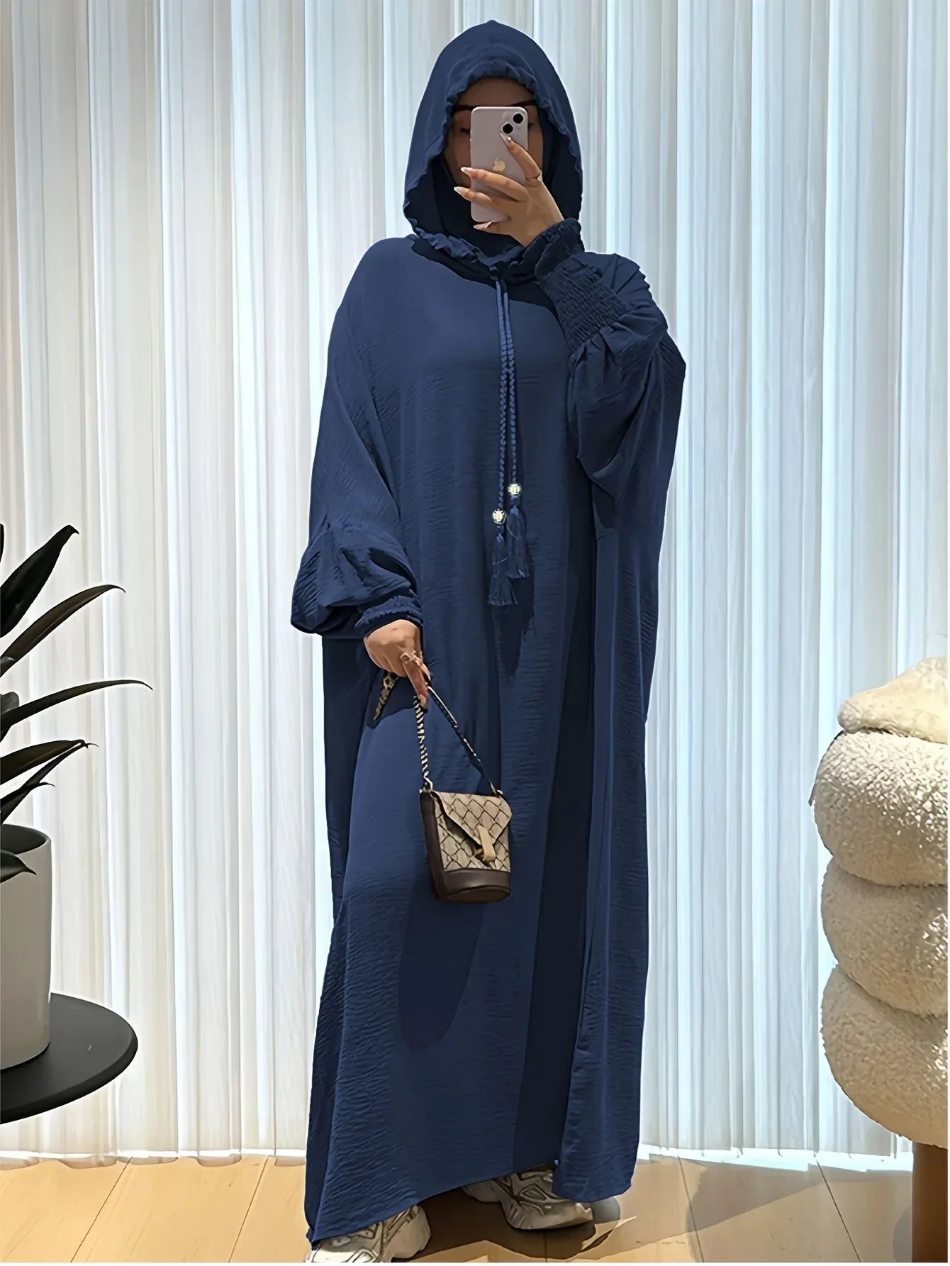 Plus Size Ice-Fiber Hijab Khimar – Faltenfrei, Leicht & Locker | Kapuzen‑Kopftuch für Damen | Frühling Sommer Herbst - FUXLShop