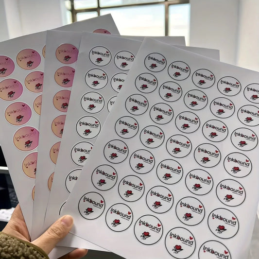 Anpassbare PVC-Sticker Set (140/210/350 Stück) – 3,5cm Hochwertige Aufkleber für Party, Geschenke & Business - FUXLShop