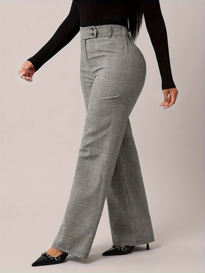 Damen Marlene-Hose Hahnentritt - Seitenansicht