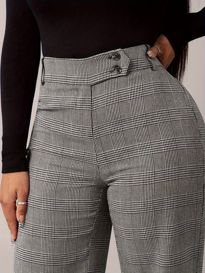 Damen Marlene-Hose Hahnentritt - Seitenansicht