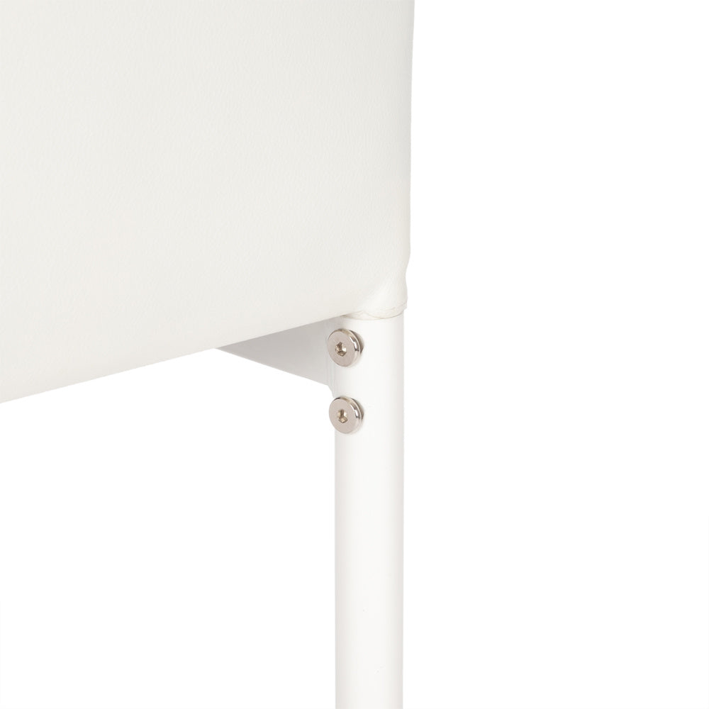 Bonlo Esszimmerstühle 6er-Set – gepolstert mit Metallbeinen, Kunstlederbezug, bis 140 kg belastbar, grau – ideal für Esszimmer, Wohnzimmer & Büro