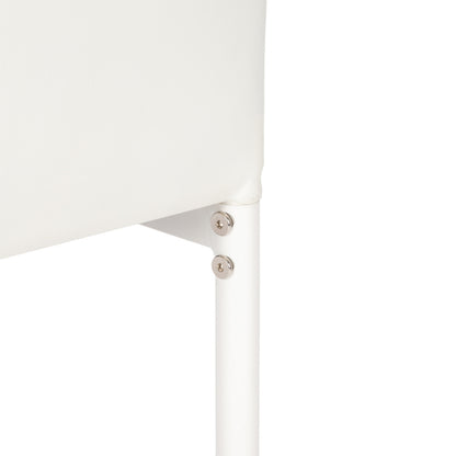 Bonlo Esszimmerstühle 6er-Set – gepolstert mit Metallbeinen, Kunstlederbezug, bis 140 kg belastbar, grau – ideal für Esszimmer, Wohnzimmer & Büro